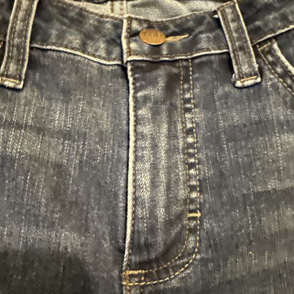 Lee Riders Women's Mid Rise Capri Stretch Denim Blue Dark Wash Size 28 - Picture 9 of 16